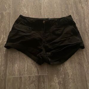 Black low waisted shorts